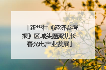 新华社《经济参考报》区域头题聚焦长春光电产业发展