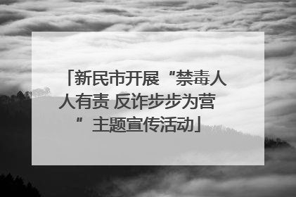 新民市开展“禁毒人人有责 反诈步步为营”主题宣传活动