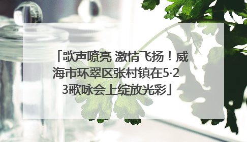 歌声嘹亮 激情飞扬！威海市环翠区张村镇在5·23歌咏会上绽放光彩