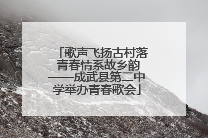 歌声飞扬古村落 青春情系故乡韵——成武县第二中学举办青春歌会