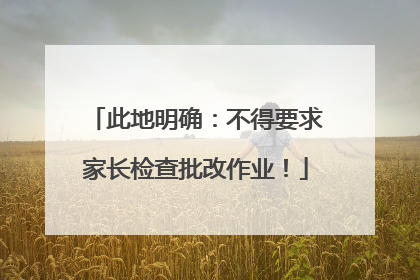 此地明确：不得要求家长检查批改作业！