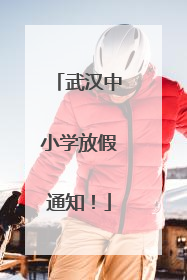 武汉中小学放假通知！