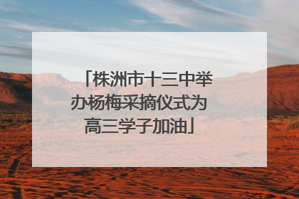株洲市十三中举办杨梅采摘仪式为高三学子加油