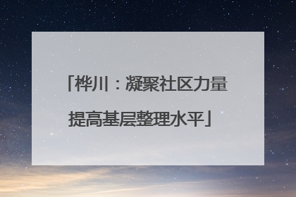 桦川：凝聚社区力量 提高基层整理水平