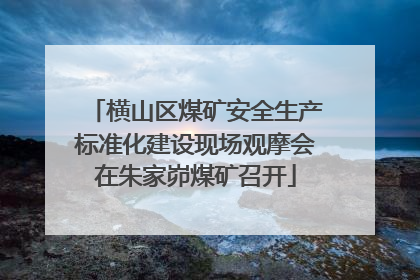 横山区煤矿安全生产标准化建设现场观摩会在朱家峁煤矿召开