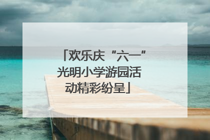 欢乐庆“六一” 光明小学游园活动精彩纷呈