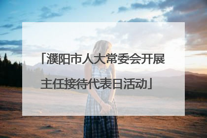 濮阳市人大常委会开展主任接待代表日活动