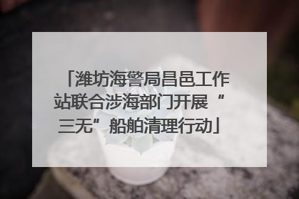 潍坊海警局昌邑工作站联合涉海部门开展“三无”船舶清理行动