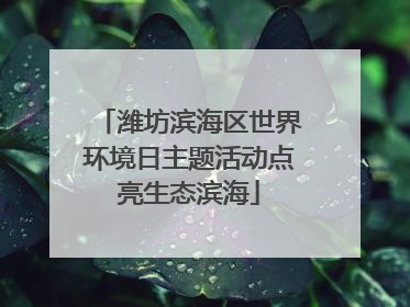潍坊滨海区世界环境日主题活动点亮生态滨海