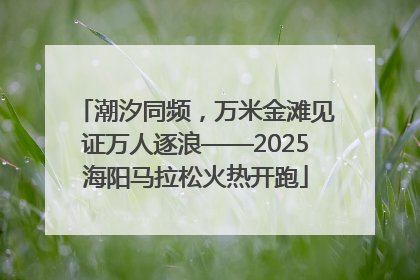 潮汐同频，万米金滩见证万人逐浪——2025海阳马拉松火热开跑