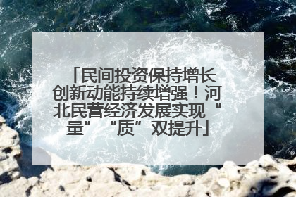 民间投资保持增长 创新动能持续增强！河北民营经济发展实现“量”“质”双提升