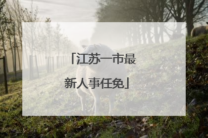 江苏一市最新人事任免