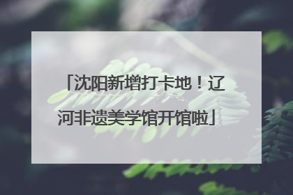 沈阳新增打卡地！辽河非遗美学馆开馆啦