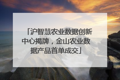沪智慧农业数据创新中心揭牌，金山农业数据产品首单成交