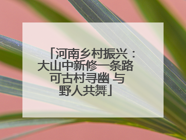 河南乡村振兴：大山中新修一条路 可古村寻幽 与野人共舞