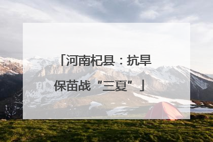 河南杞县：抗旱保苗战“三夏”