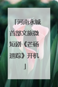 河南永城首部文旅微短剧《芒砀遗踪》开机