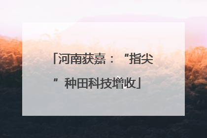 河南获嘉：“指尖”种田科技增收