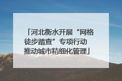 河北衡水开展“网格徒步踏查”专项行动 推动城市精细化管理