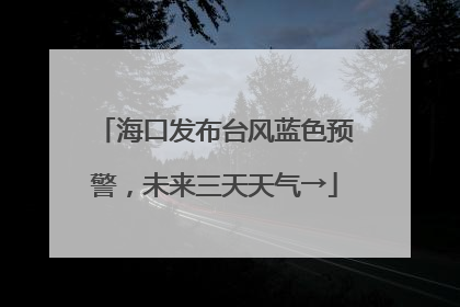 海口发布台风蓝色预警，未来三天天气→