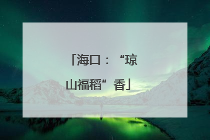 海口：“琼山福稻”香