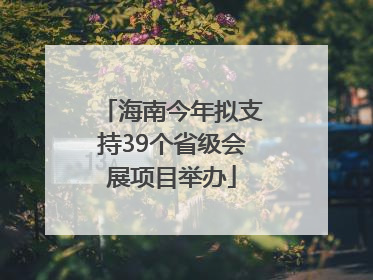 海南今年拟支持39个省级会展项目举办