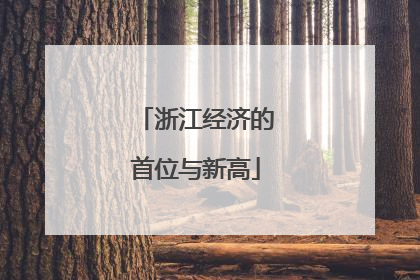 浙江经济的首位与新高