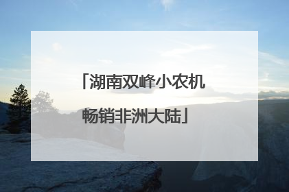 湖南双峰小农机畅销非洲大陆