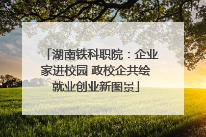 湖南铁科职院：企业家进校园 政校企共绘就业创业新图景