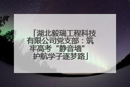 湖北毅瑞工程科技有限公司党支部：筑牢高考“静音墙” 护航学子逐梦路