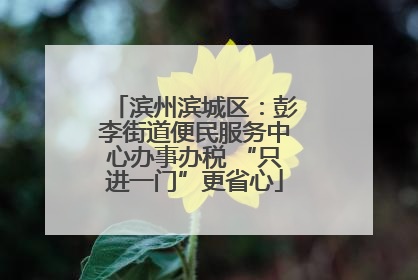 滨州滨城区：彭李街道便民服务中心办事办税 “只进一门”更省心
