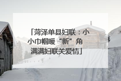 菏泽单县妇联：小小巾帼暖“新”角 满满妇联关爱情