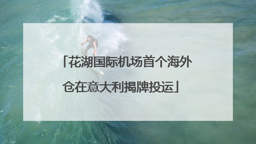 花湖国际机场首个海外仓在意大利揭牌投运