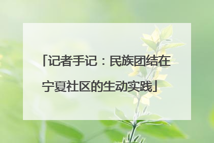 记者手记：民族团结在宁夏社区的生动实践