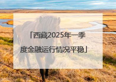 西藏2025年一季度金融运行情况平稳