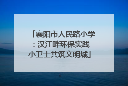 襄阳市人民路小学：汉江畔环保实践 小卫士共筑文明城