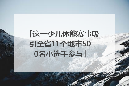 这一少儿体能赛事吸引全省11个地市500名小选手参与