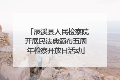 辰溪县人民检察院开展民法典颁布五周年检察开放日活动