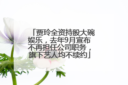 贾玲全资持股大碗娱乐，去年9月宣布不再担任公司职务，旗下艺人均不续约