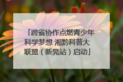 跨省协作点燃青少年科学梦想 湘黔科普大联盟（新晃站）启动