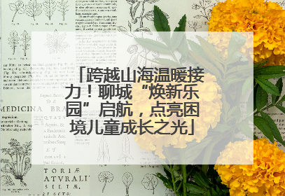 跨越山海温暖接力！聊城“焕新乐园”启航，点亮困境儿童成长之光