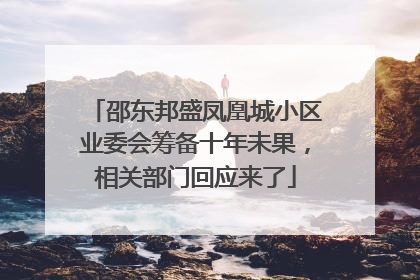 邵东邦盛凤凰城小区业委会筹备十年未果，相关部门回应来了