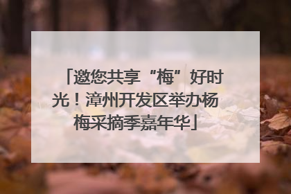 邀您共享“梅”好时光！漳州开发区举办杨梅采摘季嘉年华