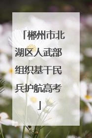 郴州市北湖区人武部组织基干民兵护航高考
