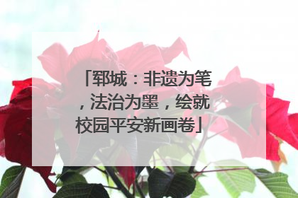 郓城：非遗为笔，法治为墨，绘就校园平安新画卷