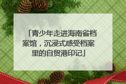 青少年走进海南省档案馆，沉浸式感受档案里的自贸港印记