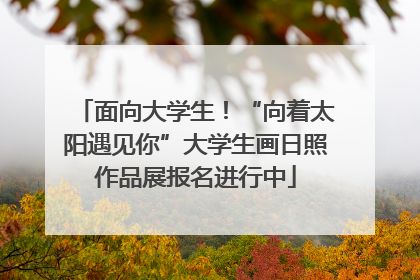 面向大学生！“向着太阳遇见你”大学生画日照作品展报名进行中