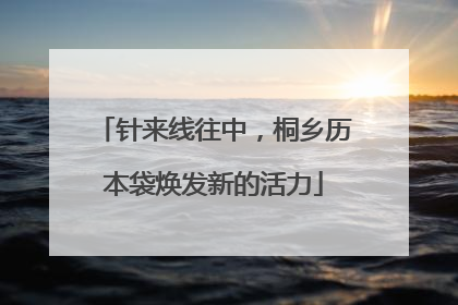 针来线往中，桐乡历本袋焕发新的活力