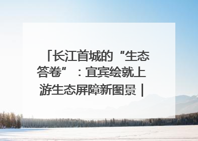 长江首城的“生态答卷”：宜宾绘就上游生态屏障新图景｜中华环保世纪行