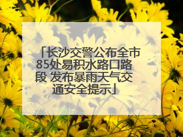 长沙交警公布全市85处易积水路口路段 发布暴雨天气交通安全提示